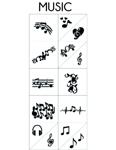 Music - Stencil - Stencils- 