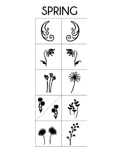 Spring - Stencil - Stencils- 