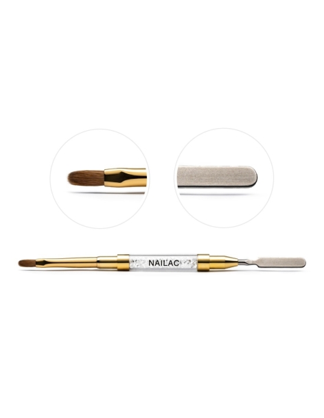 Pędzelek #6 Oval & Spatula NaiLac - Kategorie- 