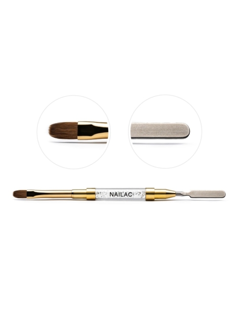 Perie #8 Oval & Spatula de NaiLac - Categorii- 