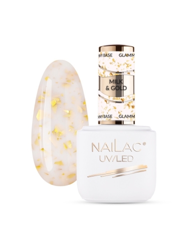 Glammy gumi alap tej és arany NaiLac 7ml - Glammy gumi alapok- 