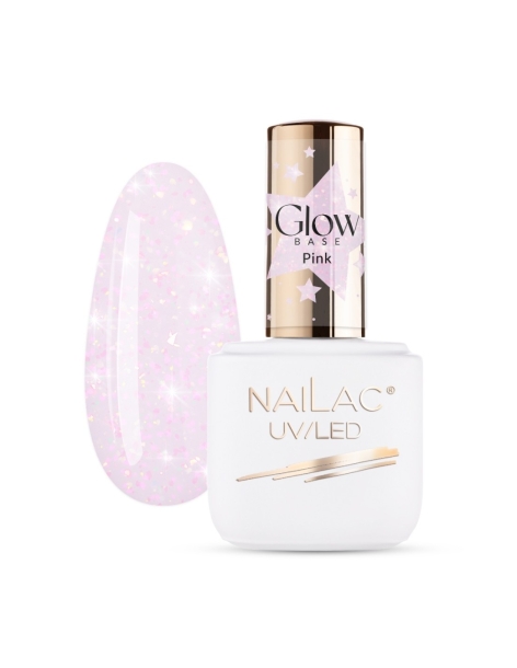 Baza de cauciuc Glow Pink NaiLac 7ml - Baze de cauciuc Glow- 