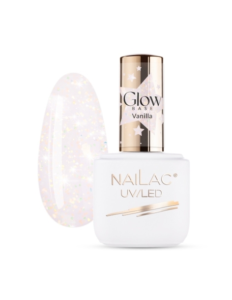 Gumi alap Glow Vanília NaiLac 7ml - Ragyogó gumi alapok- 