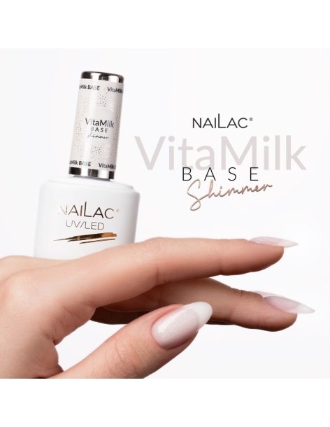 VitaMilk Shimmer Base coat NaiLac 7ml - All top and bases NaiLac- 