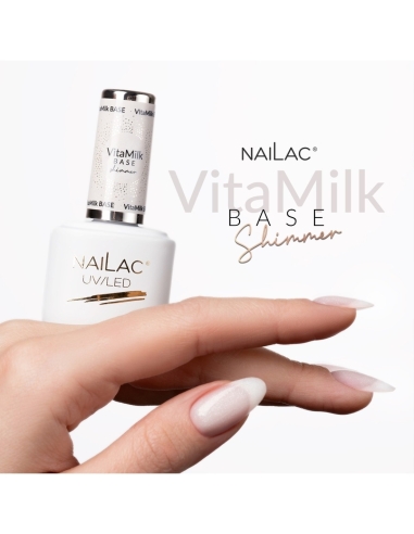 Baza hybrydowa VitaMilk Base Shimmer NaiLac 7ml - All top and bases NaiLac- 