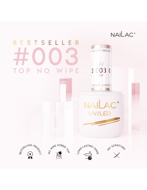 #003 Top - Fără Ștergere - Toate culorile de gel lac - NaiLac- 