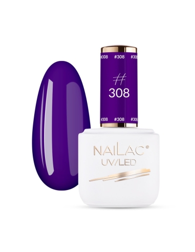 #308 Hybrid polish NaiLac 7ml - Toate culorile de gel lac - NaiLac- 
