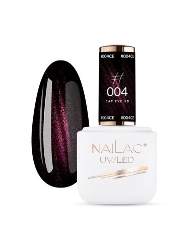 Cat Eye 5D #004 NaiLac 7ml - Toate culorile de gel lac - NaiLac- 