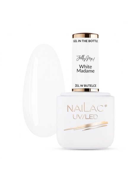 Gél a palackban JellyMe! Fehér Madame NaiLac 7 ml - Kemény gélek- 