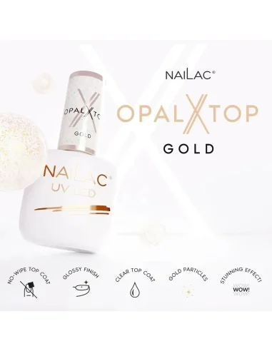 Гибридное верхнее покрытие OpalX Top Gold NaiLac 7мл - Топы и базы - NaiLac- 