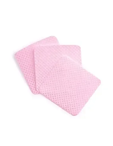 Perforated dust-free cotton pads - cotton, Pink 100pcs - Other- 