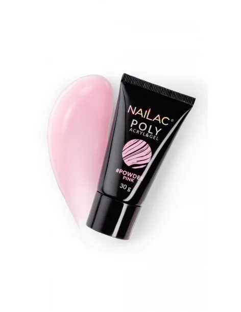 Poly Acryl&Gel #Powder Pink NaiLac - Akrylożel – metoda poliżelowa- 