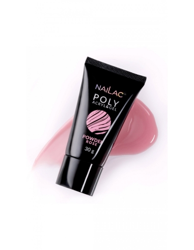 Poly Acryl & Gel - Powder Rose NaiLac - Acrylogel - Metoda PolyGel- 