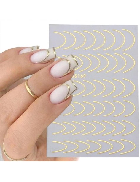 French Gold Stickers 50pcs