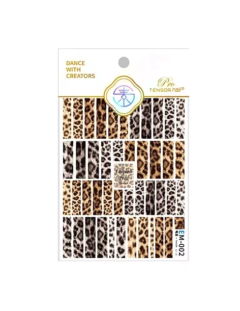 Leopard Print  Realistic Metallic Sticker 5D