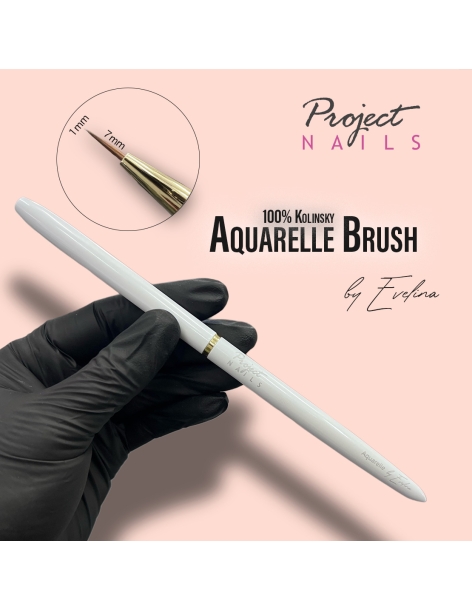 Кисть для акварели от Эвелины 100% Колинский - Project nails UK