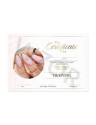 Certificate - Training additional gel