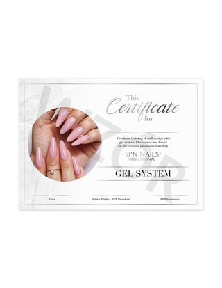 Certificate - Hard Gel ACCREDITED course + Manual