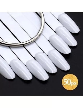 Nail Display White Sticks 50pcs