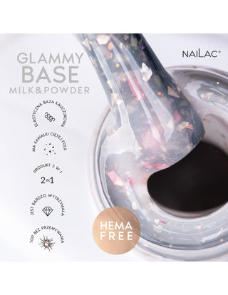 Glammy Rubber Base Milk&Powder NaiLac 7ml