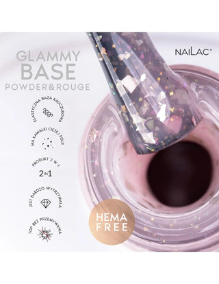Glammy Rubber Base Powder&Rouge NaiLac