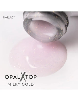 Hybrid top coat OpalX Top Milky Gold NaiLac 7ml
