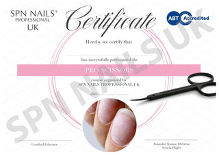 Certificate - PRO Scissors + Manual Accredited course