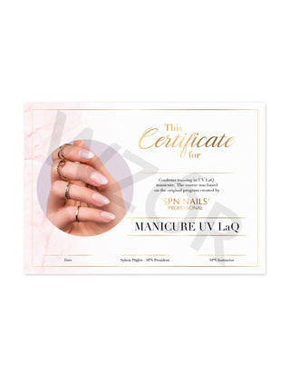 Certificate - Gel Polish Manicure ACCREDITED course + Manual