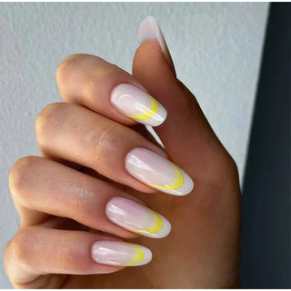Gradient French Line Nail Stickers - Yellow