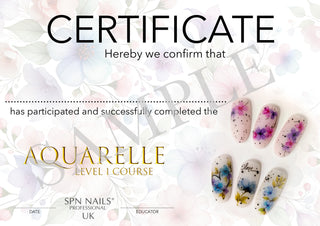 Certificate - Aquarelle + brush