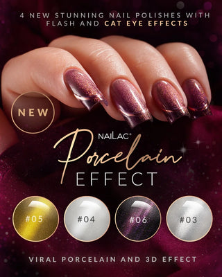 Porcelain Effect #04 Hybrid nail polish NaiLac 7ml