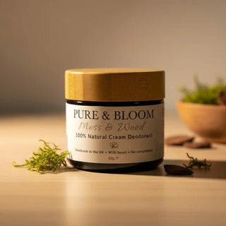 Moss & Wood 100% Natural Cream Deodorant 60g - PURE & BLOOM