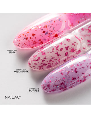 Glammy Base Purple Rubber Gel Base Coat 10ml NaiLac