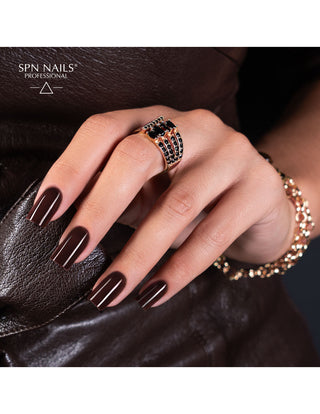 1046 Deep Desire UV LaQ Gel Polish 8ml – warm chestnut brown with a burgundy undertone