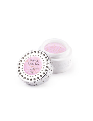 Pinky It Baby Hard Gel with Holographic Foil 15g